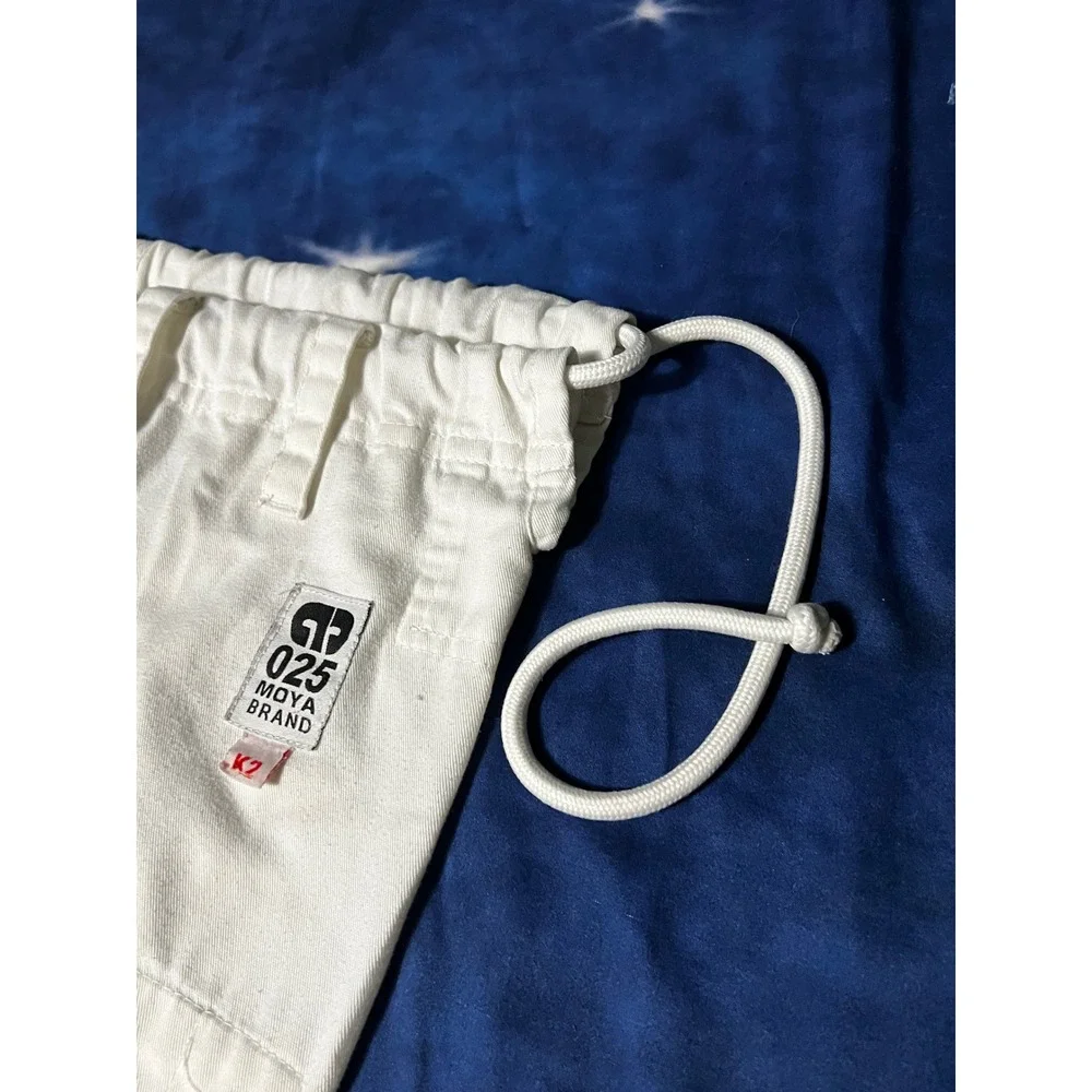 Moya Brand 025 White BJJ Gi Pants Size K2 Brazilian Jiu Jitsu Martial Arts